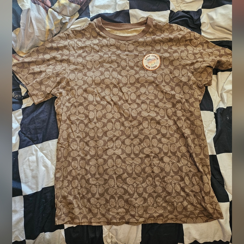 Brown Patterned T-Shirt